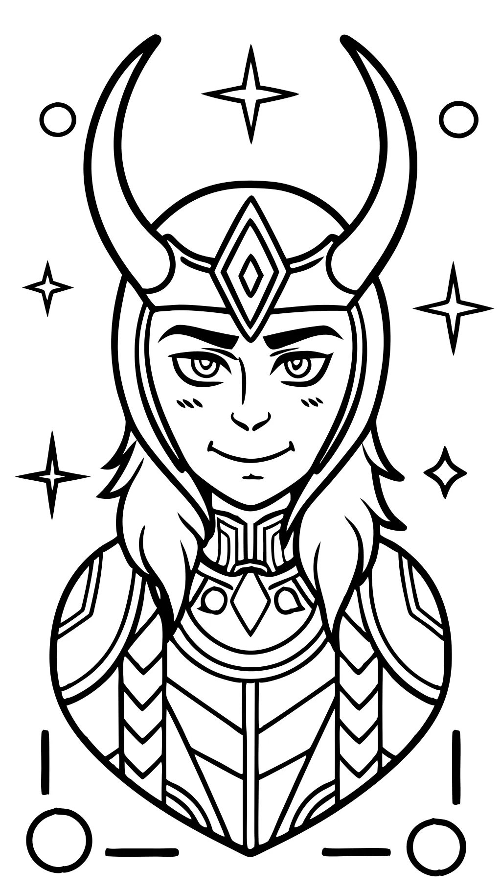 Página para colorear de Loki